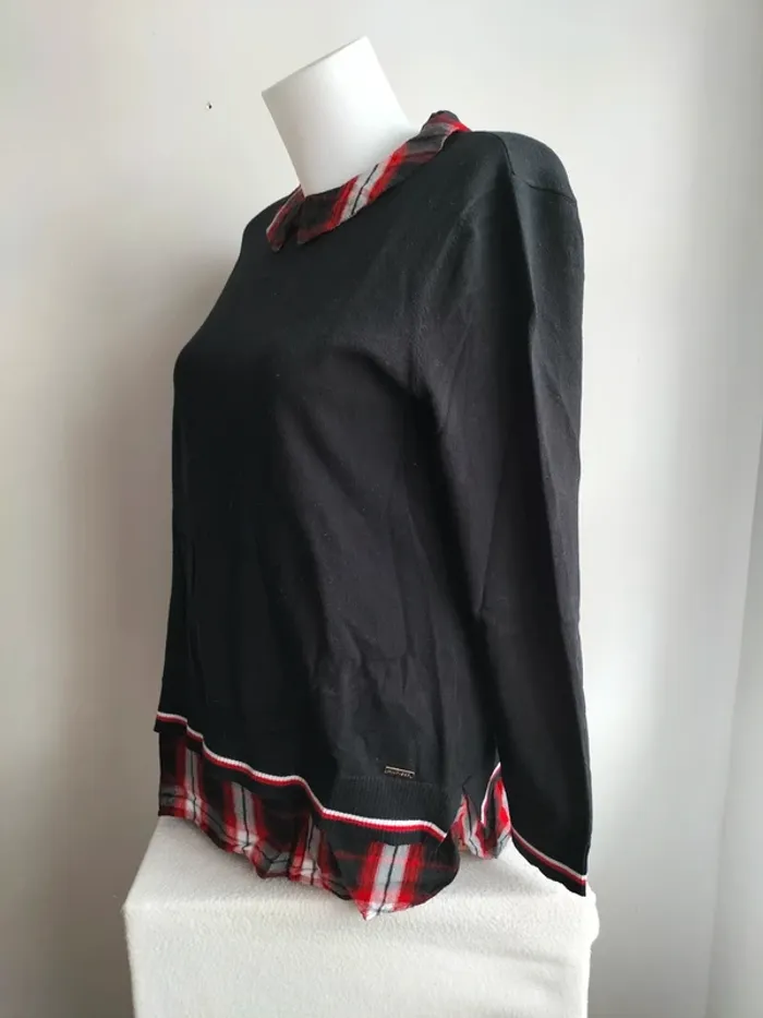 Pull Femmes Col Chemise - Tommy Hilfiger - Taille L - photo numéro 4