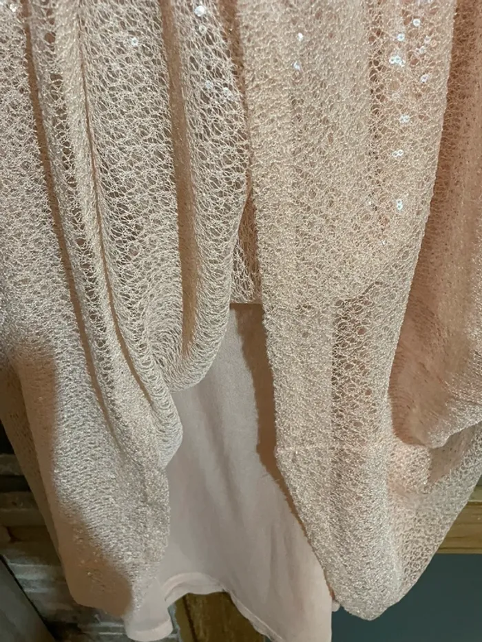 Robe de princesse bustier à paillettes Zara, taille L - photo numéro 5