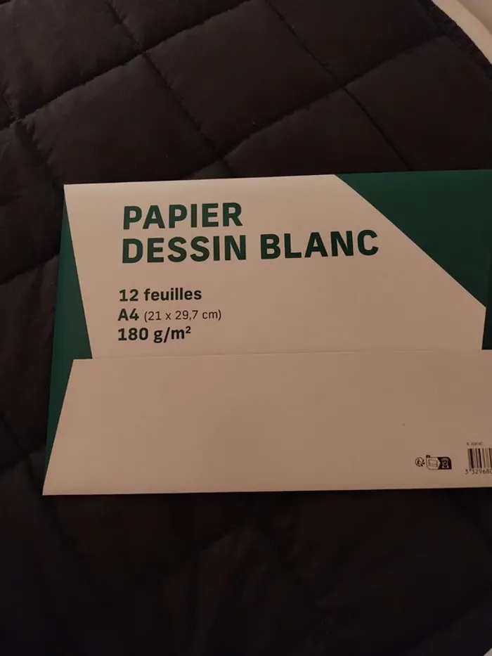 12 feuilles Papier dessin blanc 180g/m2 - photo numéro 4