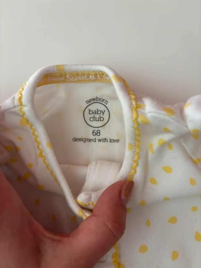 Barboteuse blanche taches jaunes baby club 68 - photo numéro 7
