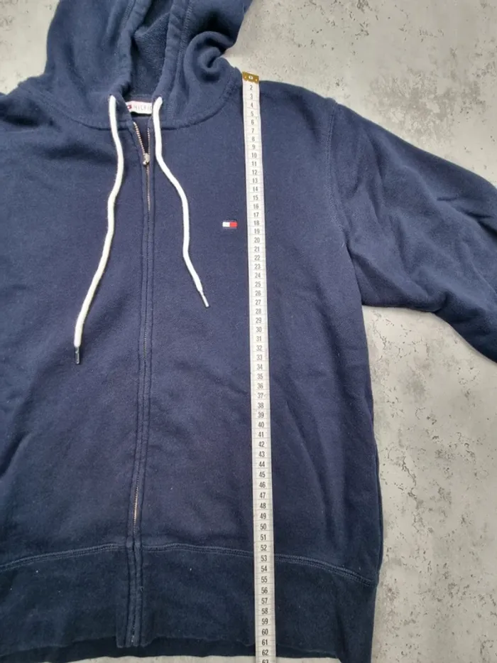 Veste zippée Tommy Hilfiger bleu marine, L Hommes (mesures en photos) - photo numéro 5