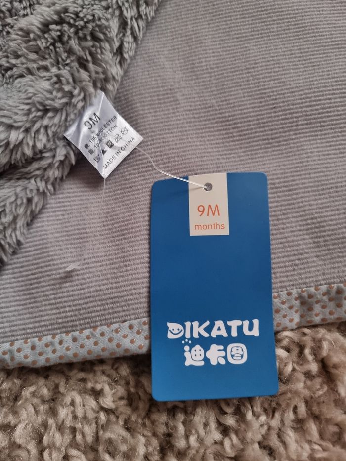 Combinaison bebe neuve hiver ourson gris 9 mois - photo numéro 4