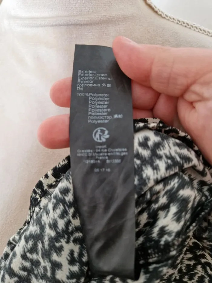 Blouse ikks taille 40 noir et crème - photo numéro 8