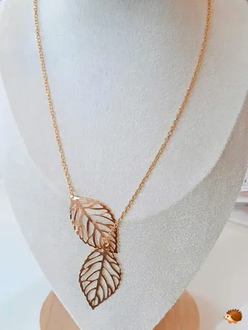 Collier feuille doré – fin, tendance et nature