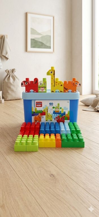 🧱 Baril de Blocs de Construction Abrick - 60 pièces 🦒