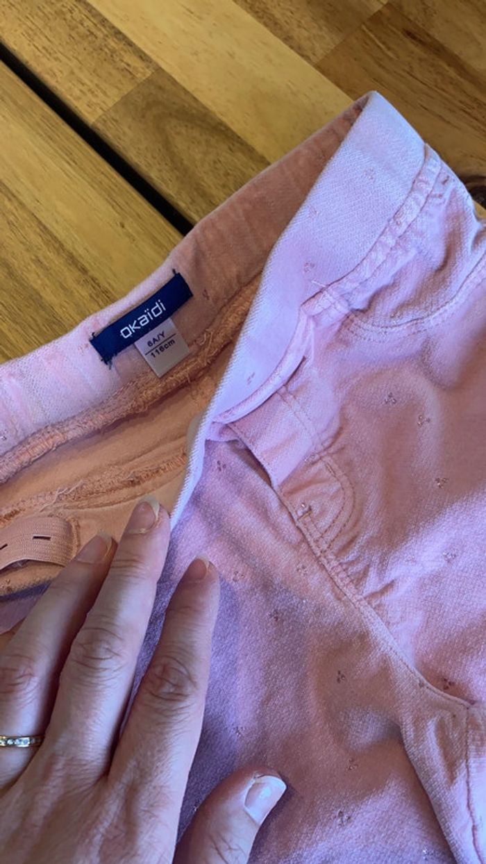 Pantalon velours rose - photo numéro 4