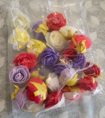 Roses en tissu pour activités