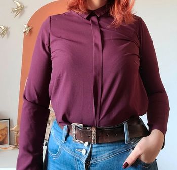 Blouse prune - Camaieu- T38