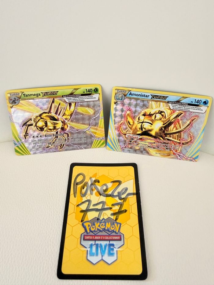Lot Yanmega 8/114 Amonistar 19/124 turbo Pokémon - photo numéro 1