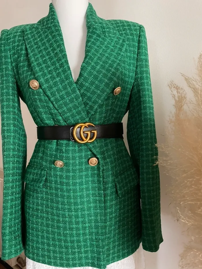 Zara Veste blazer tailleur tweed à boutonnage croisé taille S - photo numéro 6