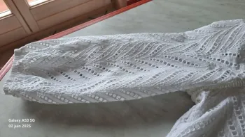 Blouse blanche chemisier dentelle