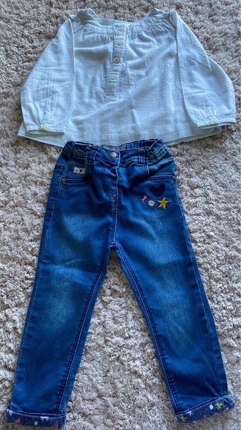 Ensemble blouse Obaïbi et jeans orchestra