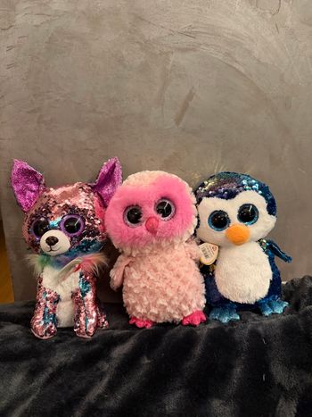 Lot de 3 peluches TY de 30 cm