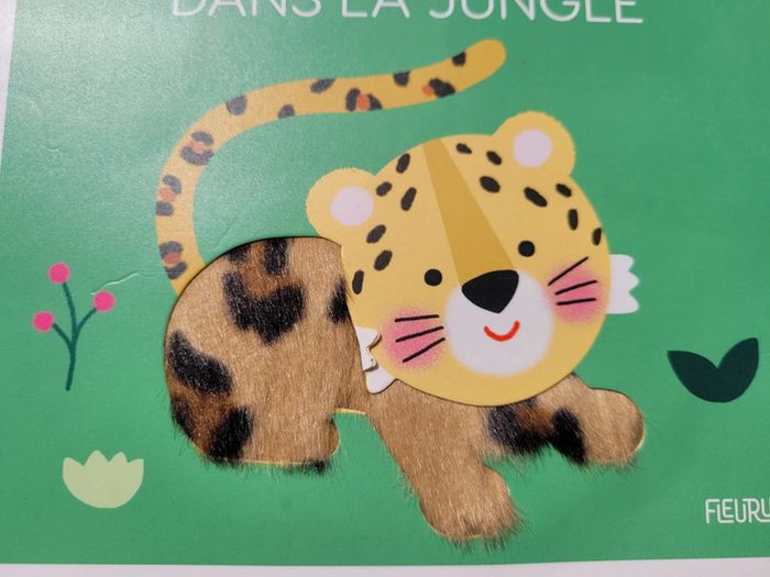 Livre à toucher Collection Petit-doux Fleurus 🐆 Cache-cache dans la jungle 🐊 72 - photo numéro 3