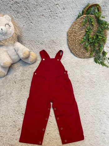 Salopette en jeans rouge - Petit Bateau 