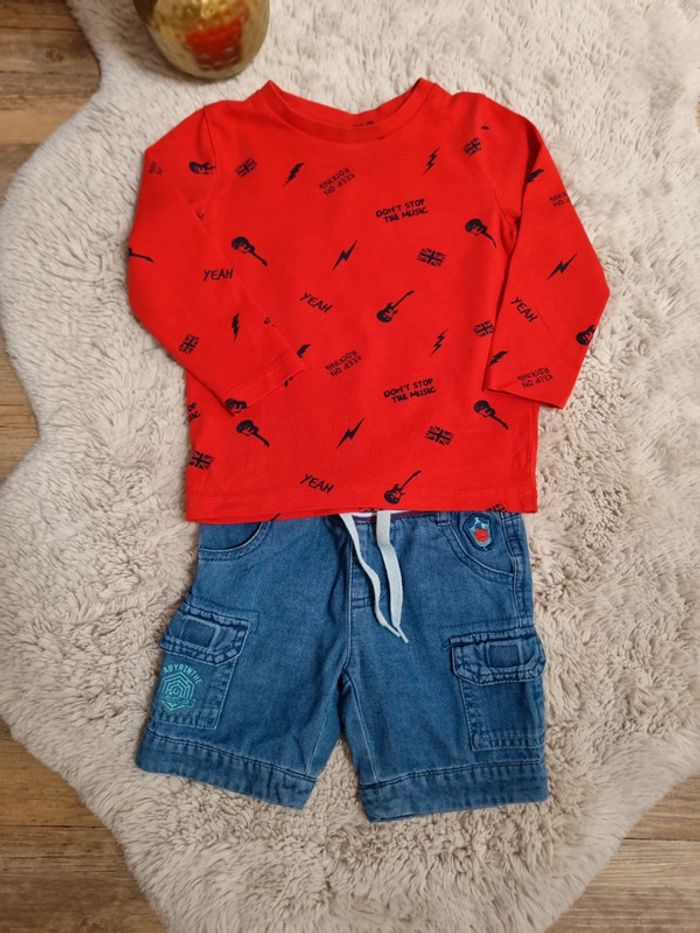 Tee-shirt + bermuda Sergent Major 24mois