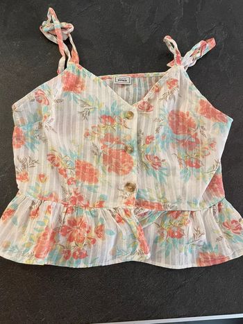 Crop top fleurie