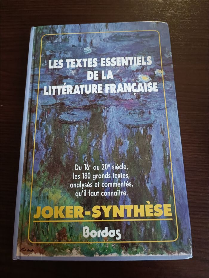 Livre les textes essentiels de la littérature française