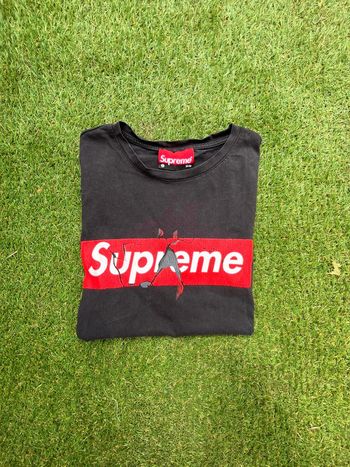 T-shirt Supreme noir “Box Logo brisé” - Taille S