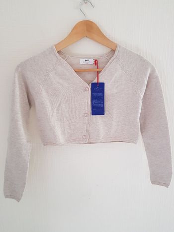 Gilet boléro beige Cyrillus 10 ans neuf avec étiquette