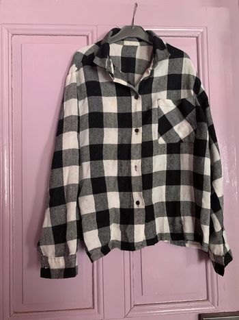 Chemise carreaux noirs et blancs taille 38/40, vintage