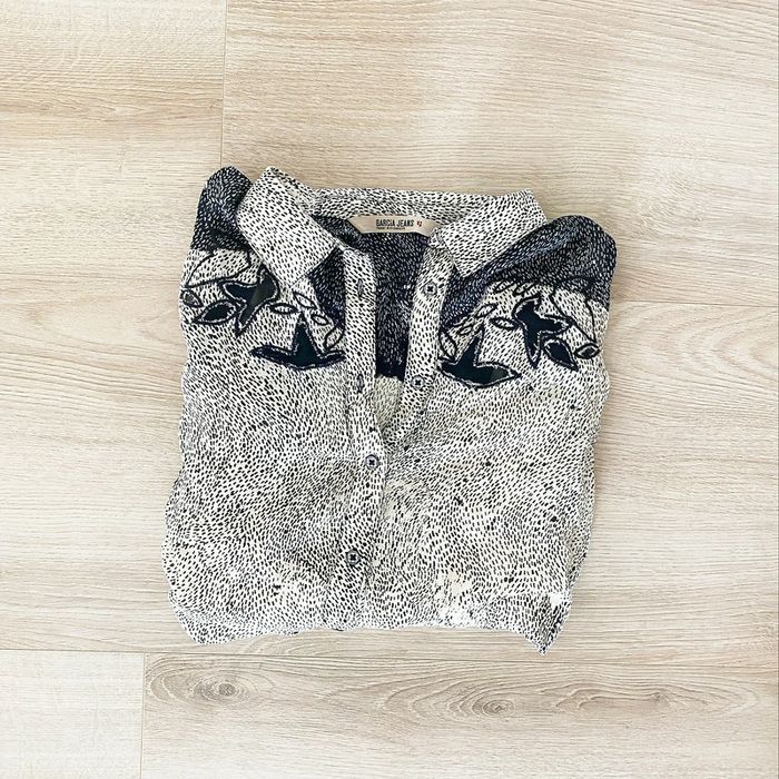 Garcia Jeans Robe estivale Noir/Blanc Femme Exclusive Summer Collection Vintage (Taille S)