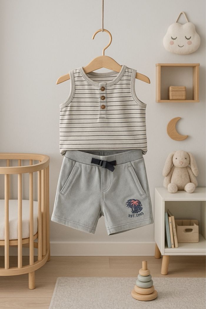 Ensemble short et débardeur lulu castagnette/ Vertbaudet  Très bon état  Taille 18 mois 80 cm