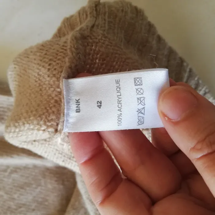 Pull hiver ou demi-saison sans manches BNK t. 42 beige. - photo numéro 4