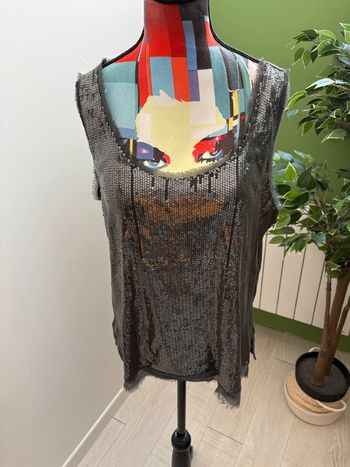 Débardeur Zara | Gris et argentée | Taille 38