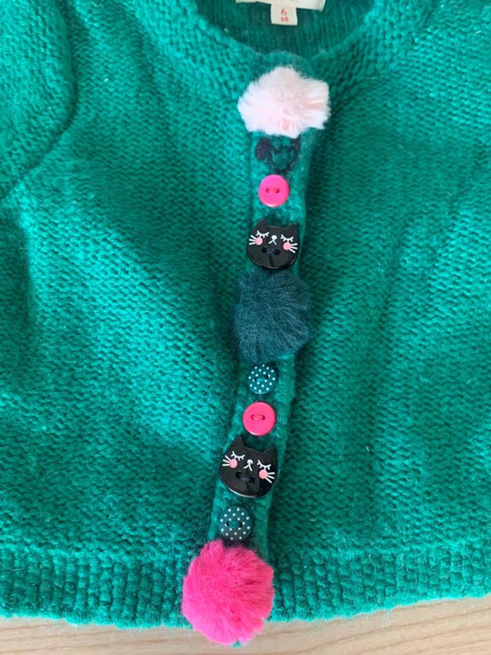 Très joli ensemble robe + gilet chiens et chats catimini 6 mois - photo numéro 7