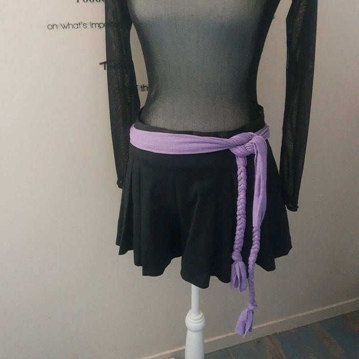 Ceinture souple à nouer lilas style bohème - photo numéro 2