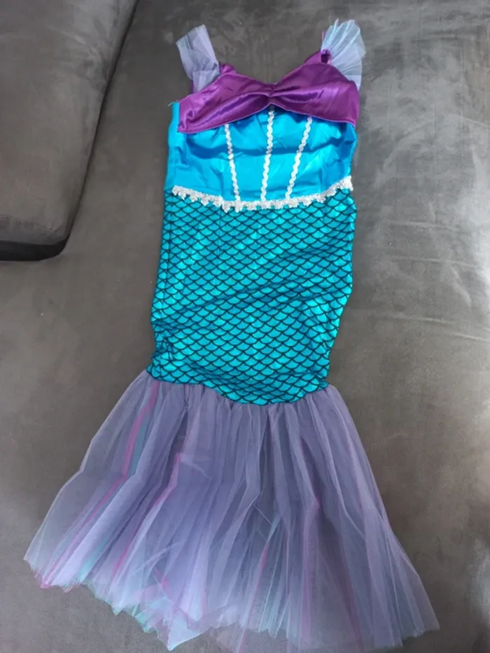 Robe déguisement ariel petite sirène 4 ans