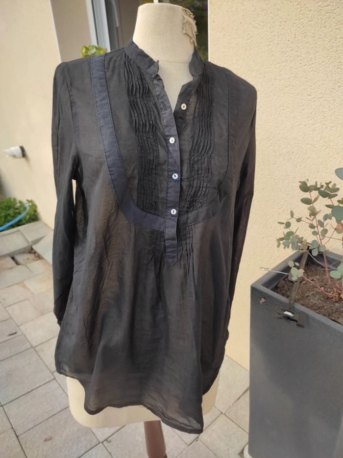 Blouse chemise Zara noir