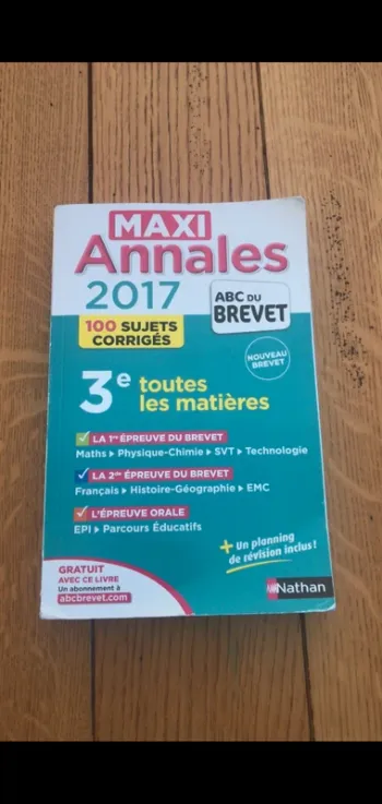 Annales brevet 3eme