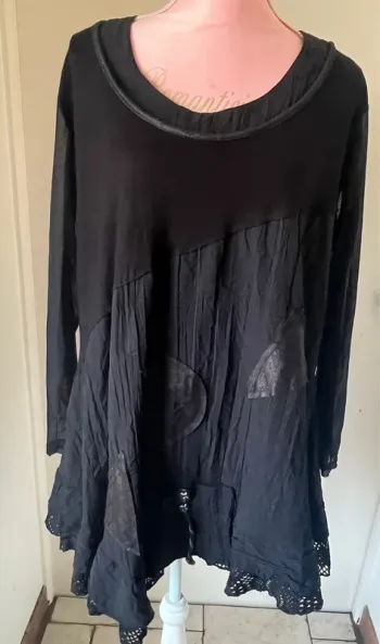 Haut noir 2W Paris grandes tailles 5