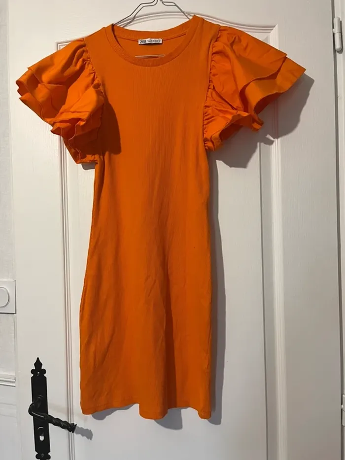 robe orange Zara taille M
