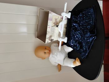 Short velours & sequins fille – 7 ans (étiqueté 8 ans) – Bleu nuit