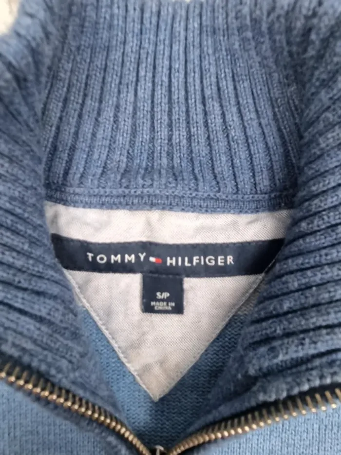 Gilet zippé rayé Tommy Hilfiger bleu, S Hommes (mesures en photos) - photo numéro 6