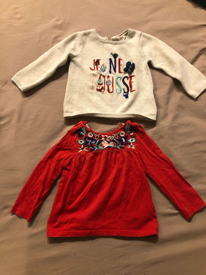 Pull et t-shirt manche longue DPAM 2 ans