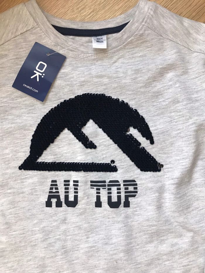 Tee shirt okaidi neuf taille 3 ans - photo numéro 2