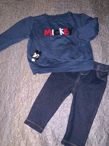 Ensemble, Sweat, Mickey et legging 9 mois