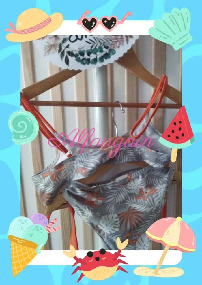 Maillot de bain gris 10ans - photo numéro 2