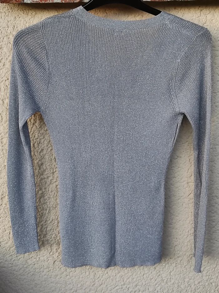 Gilet gris pailleté - photo numéro 3