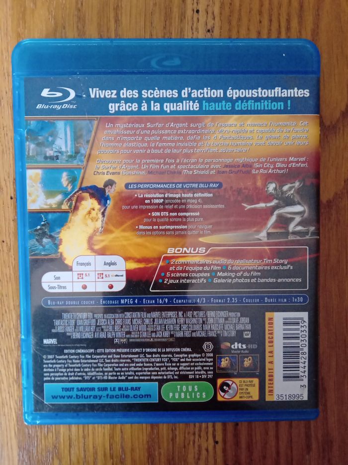 Blue Ray les 4 fantastiques - photo numéro 2