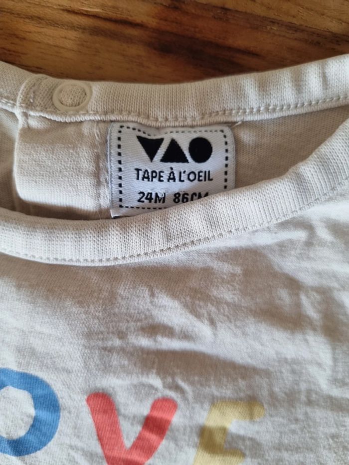 Lot de 2 t-shirt ML 24 mois - photo numéro 4