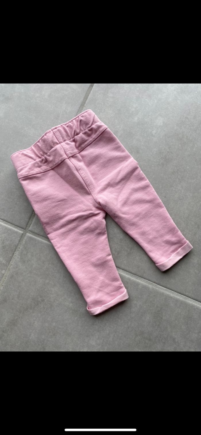 Pantalon Jean rose Taille 3 mois - photo numéro 9