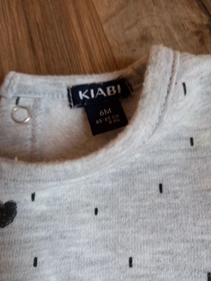 Robe tunique, gris clair, KIABI, 6 mois (69cm) - photo numéro 3