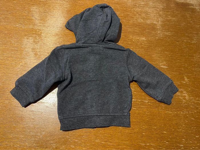 Gilet zippé à capuche gris foncé baby & co - photo numéro 3