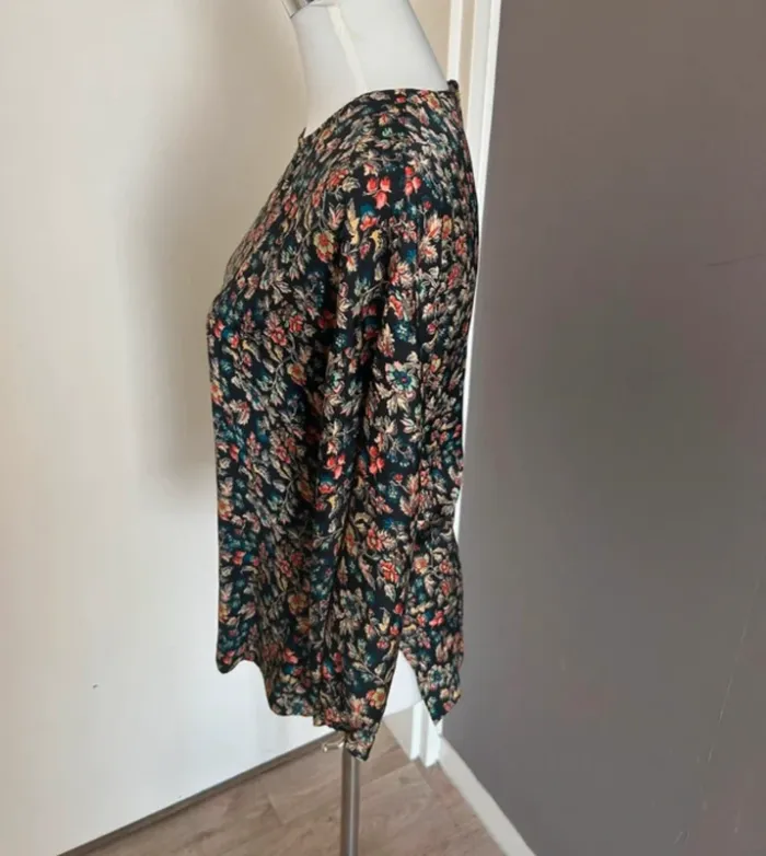 Zara haut top blouse, imprimée, floral femme, taille S/36 - photo numéro 2