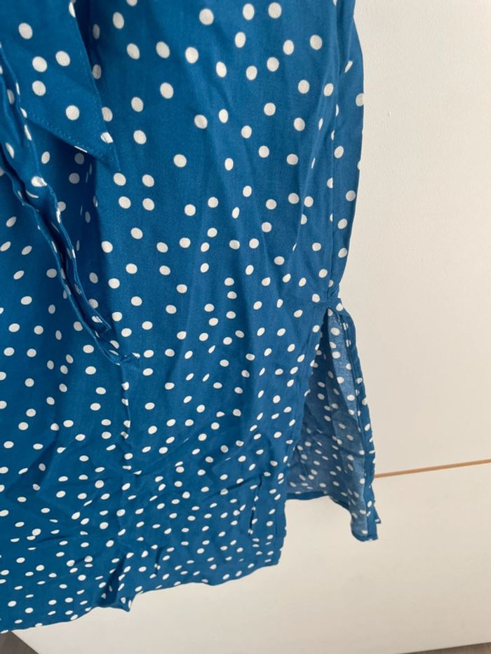 Robe longue bleue à pois blancs 34 Kiabi - photo numéro 5